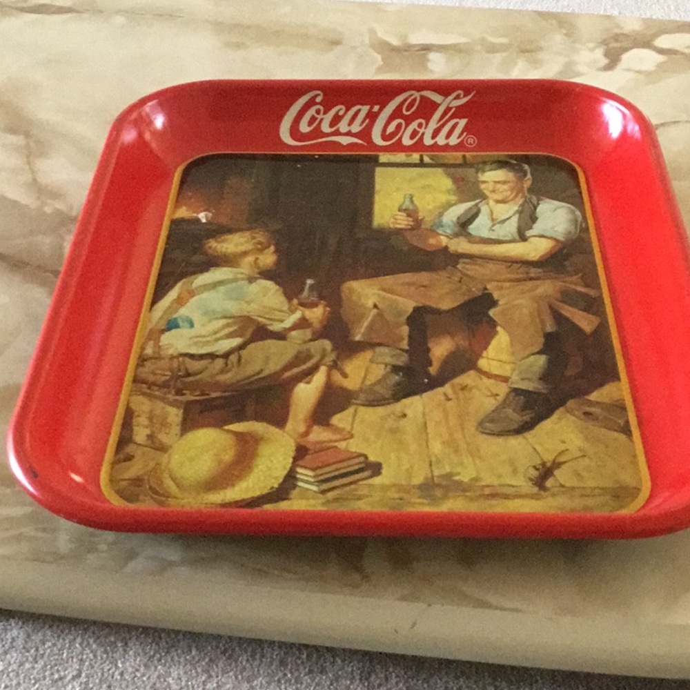 Coca Cola tray.